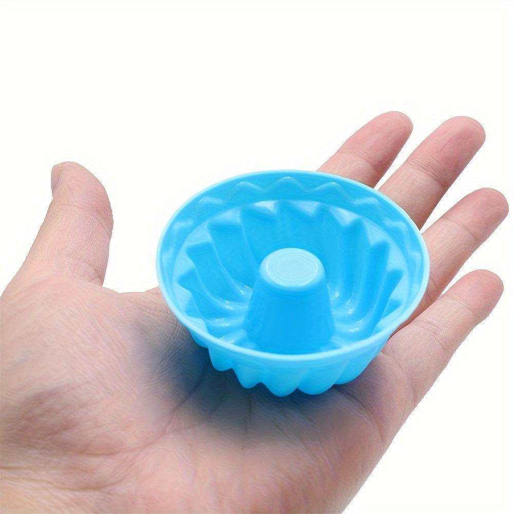 Silicone Muffin Cups Set - Includes 12 Fluted Tube Cake Cups, Reusable Cupcake Liners, and Mini Bundt Molds - Essential Baking Tools, Kitchen Gadgets, and Accessories for Recipes