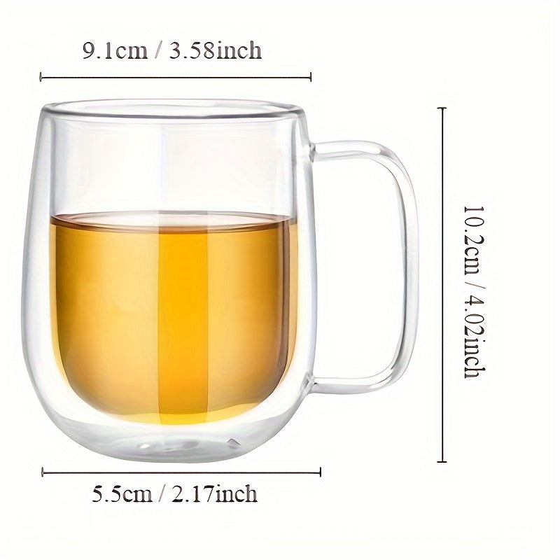 Durable double wall borosilicate glass mug, ideal for all beverages at home or in restaurants, including Middle Eastern favorites.