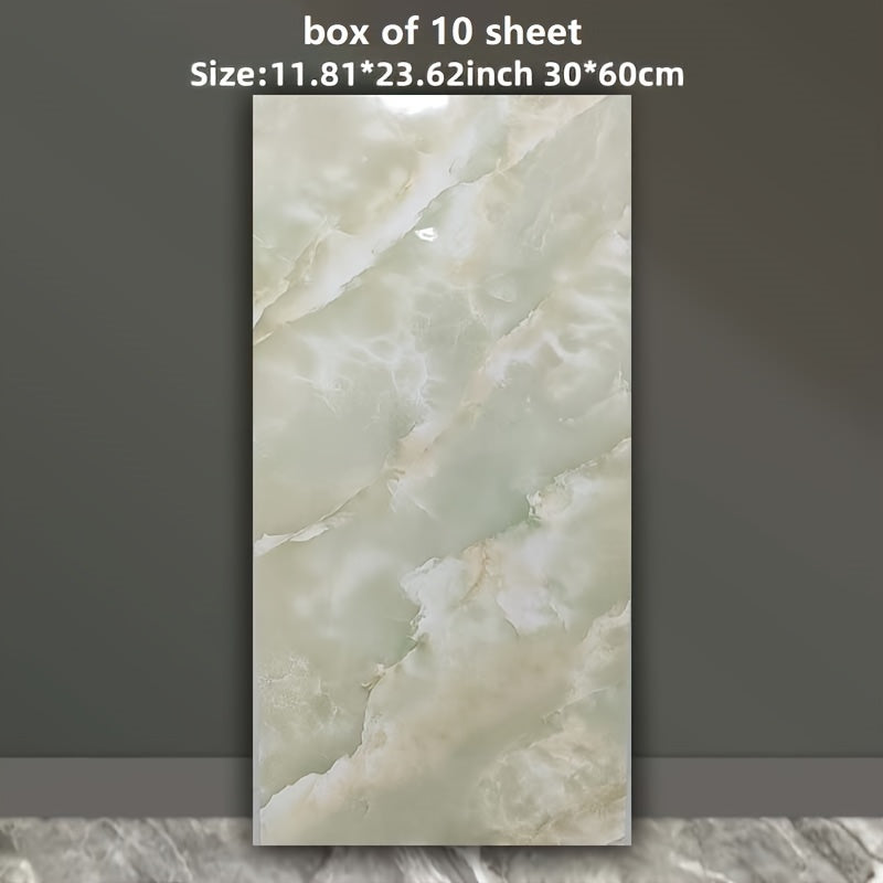 10pcs and 20pcs self-adhesive foam imitation marble tiles in PVC and PE materials with washable straight puzzle pattern. Suitable for living room, kitchen, bathroom, and home waterproof wall stickers. Can be cut to fit any size, perfect for home