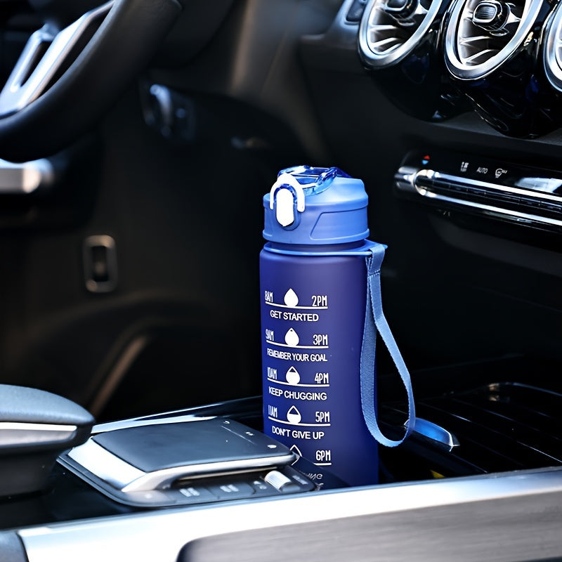 Motivational water bottle for outdoor activities, fitness, and gifts.