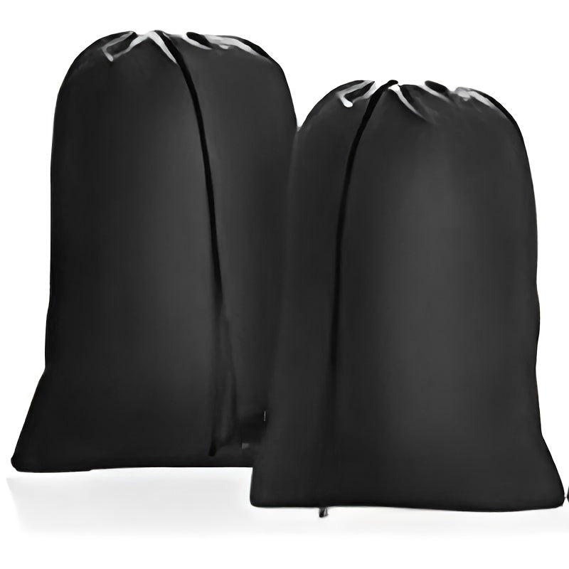 Two large laundry bags with drawstring measuring 59.94x89.92cm. These washable bags are designed to keep dirty clothes organized, making them perfect for home and travel use. The adjustable feature makes them suitable for most scenes, providing