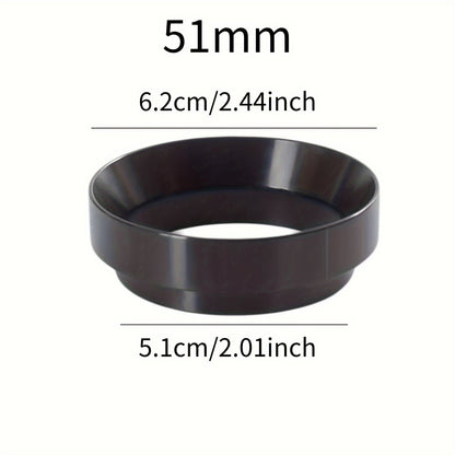 51mm, 53mm, and 58mm Coffee Catcher Rings for Grinder Handle with Anti-fly Powder and Dosing Cloth - Essential Coffee Tools