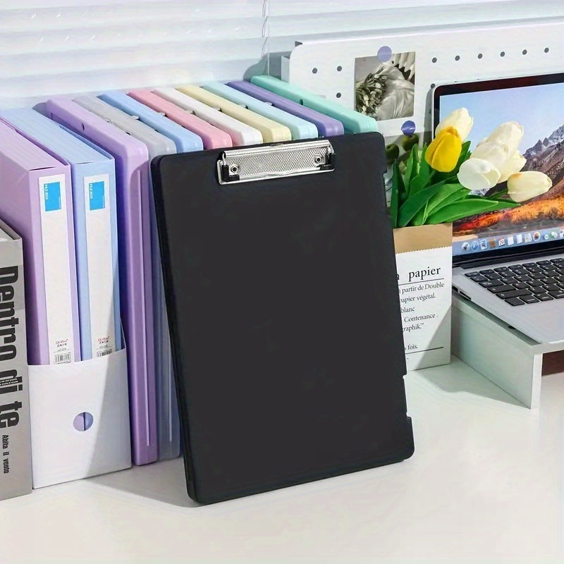 A plastic storage box designed for A4 file folders, perfect for organizing test papers and sorting subjects.