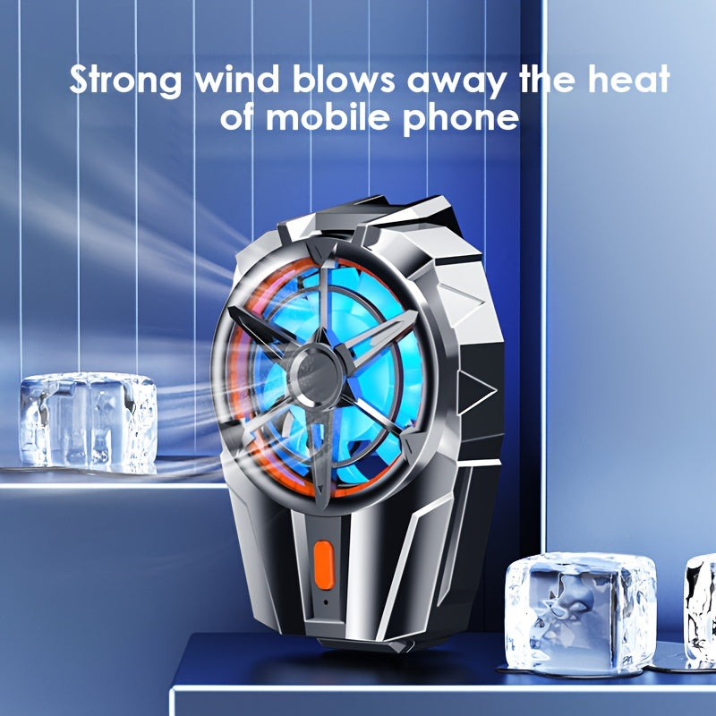 New X52 Cooling Fans for mobile phone with rechargeable battery, silent operation, three-speed adjustable gaming radiator.