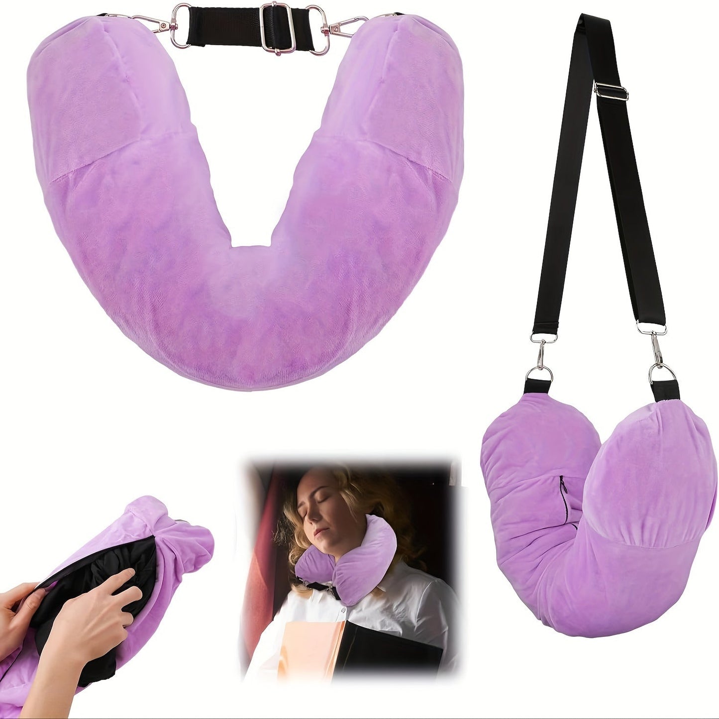 The Stretch Velvet Travel Neck Pillow is designed for ultimate comfort and portability, whether you're on a plane, in the office, or relaxing at home. Made with soft and lightweight materials, this neck pillow will provide you with the support you need