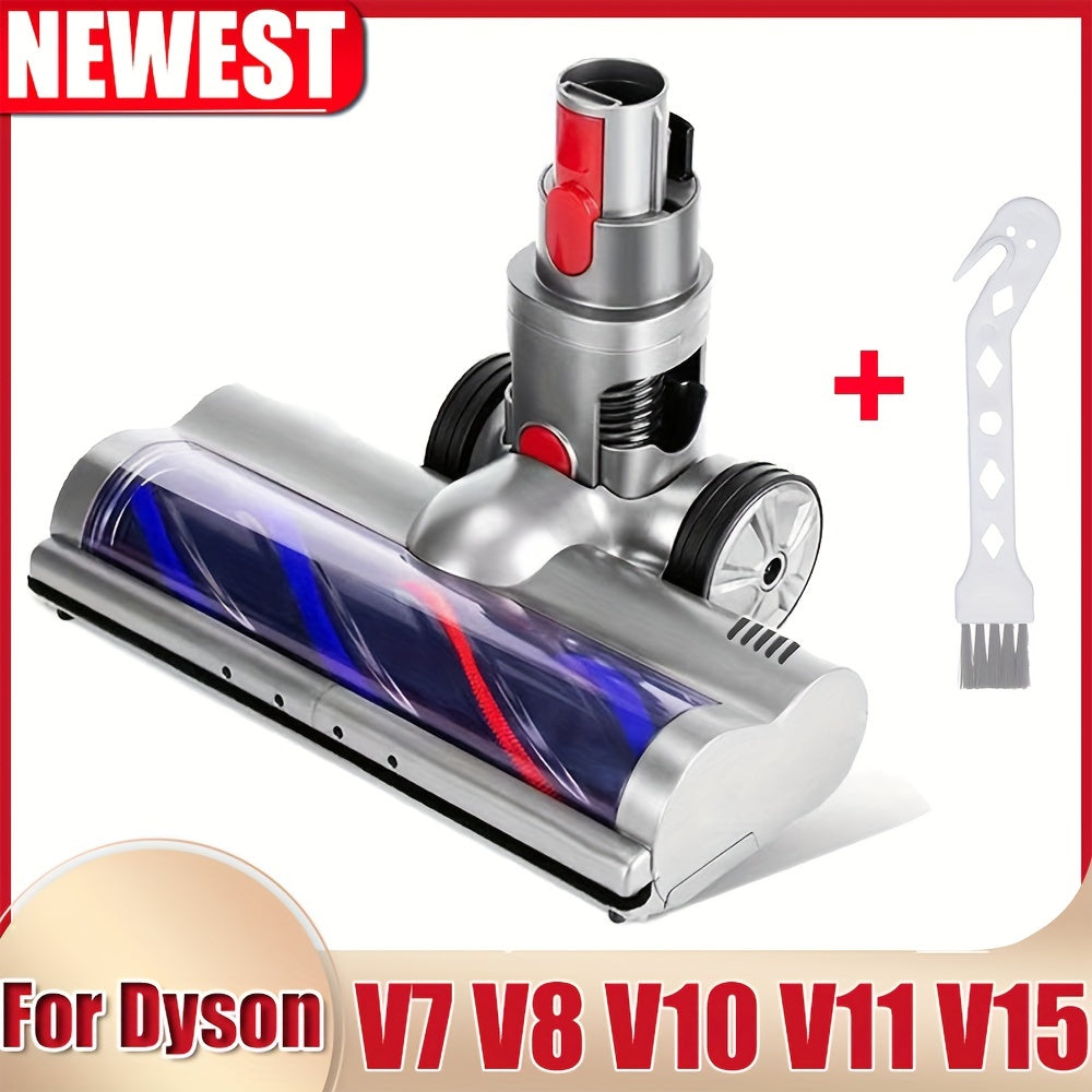 Replacement motorhead for Dyson models V7, V8, V10, V11, V15, SV10, SV12, and SV14. This vacuum cleaner electric brush head features 4 LED lights, perfect for cleaning hard floors and low carpets.