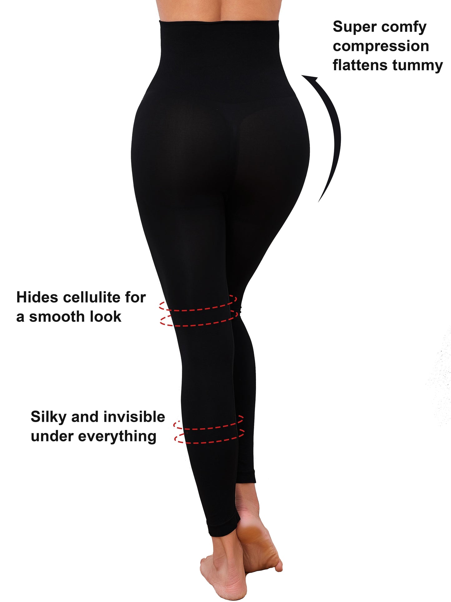 High-Waist Shaping Leggings for Women - Tummy Control, Moisture-Wicking, Breathable, Stretchy Yoga Pants for Outdoor Activities