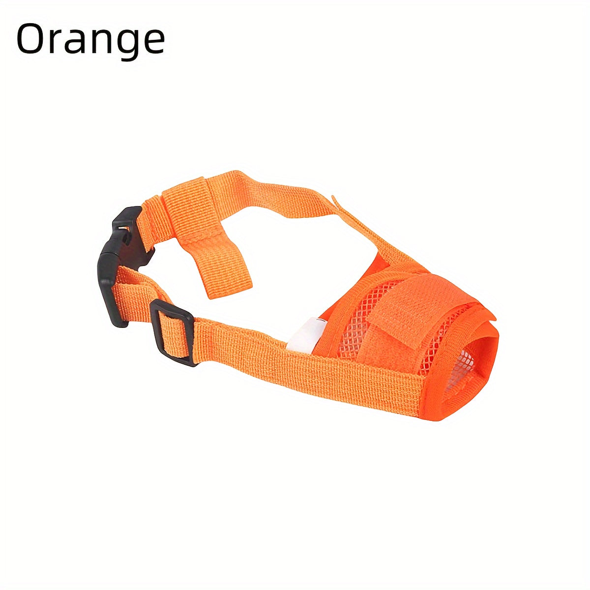 Breathable dog muzzle with adjustable straps to prevent biting and barking