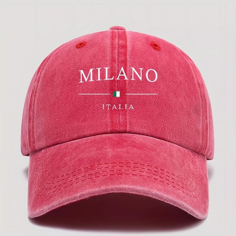 MILANO Fashion Printed Breathable Baseball Cap, Vintage Dad Hat