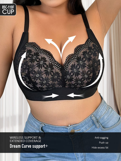 Wire-free plus size strapless bra