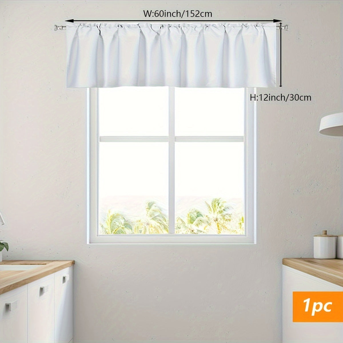 Add a touch of elegance to your kitchen or living room with this stylish, solid color blackout curtain. The rod pocket design makes it easy to hang, while the simple modern style adds a chic flair to any space. Perfect for adding some privacy to your