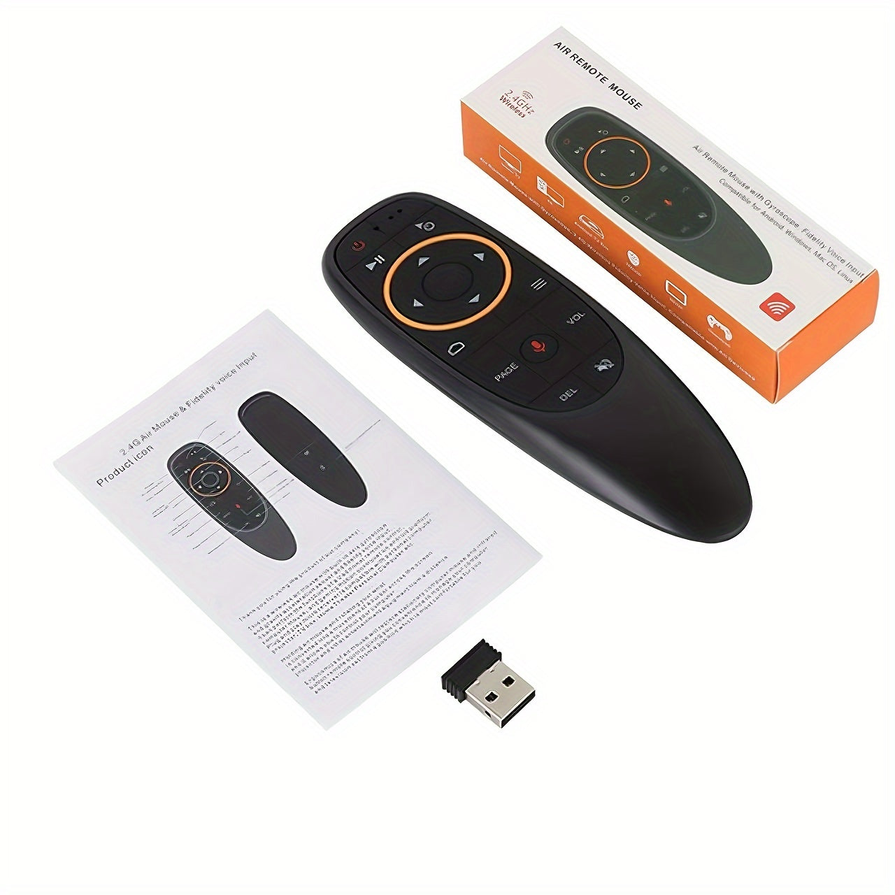 G10 Voice Remote with Air Mouse - for Android TV Box, Computers, Tablets, & Gaming Consoles