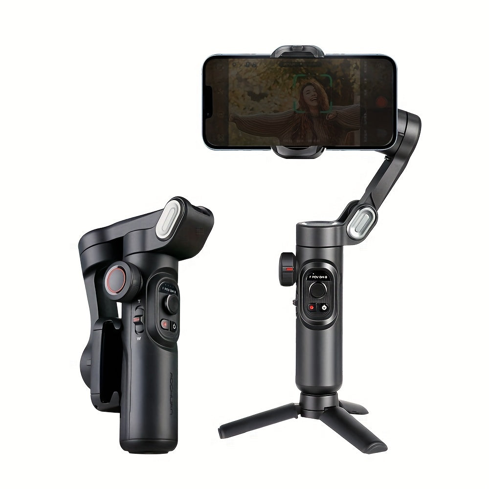 AOCHUAN XE 3-Axis Handheld Gimbal Stabilizer for Smartphone Video Recording, Compatible with iPhone, Xiaomi, and Samsung.