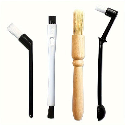 [Top Pick] Set of 5 Coffee Machine Cleaning Brushes with Wooden Handle - Includes Manual Grinder and Head Brushes for Use in Kitchen, Living Room, or Patio - No Electricity Required