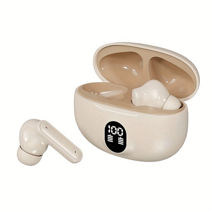 Stylish LED wireless earbuds with long battery life, lightweight and comfortable design, compatible with multiple devices. Ideal for daily use, work, study, sports, or as a gift.