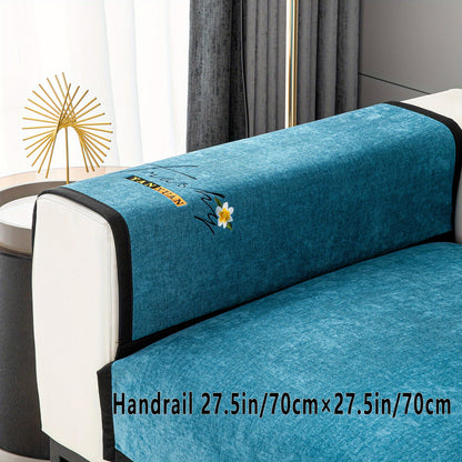 Chenille sofa slipcover for all seasons. Protects your furniture and enhances home decor.