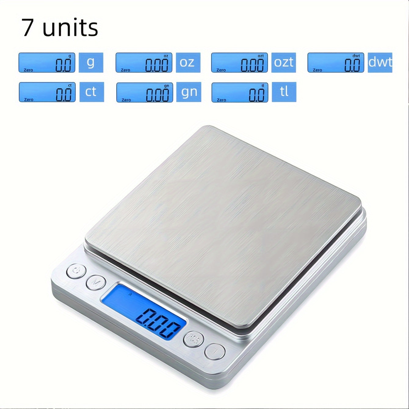 High Precision Digital Food Scale with 0.1g/3000g Capacity, LCD Display, Units Conversion - Perfect for Dieting, Meal Prep, Jewelry Making, Cooking, Coffee Brewing, and Weight Loss Goals.