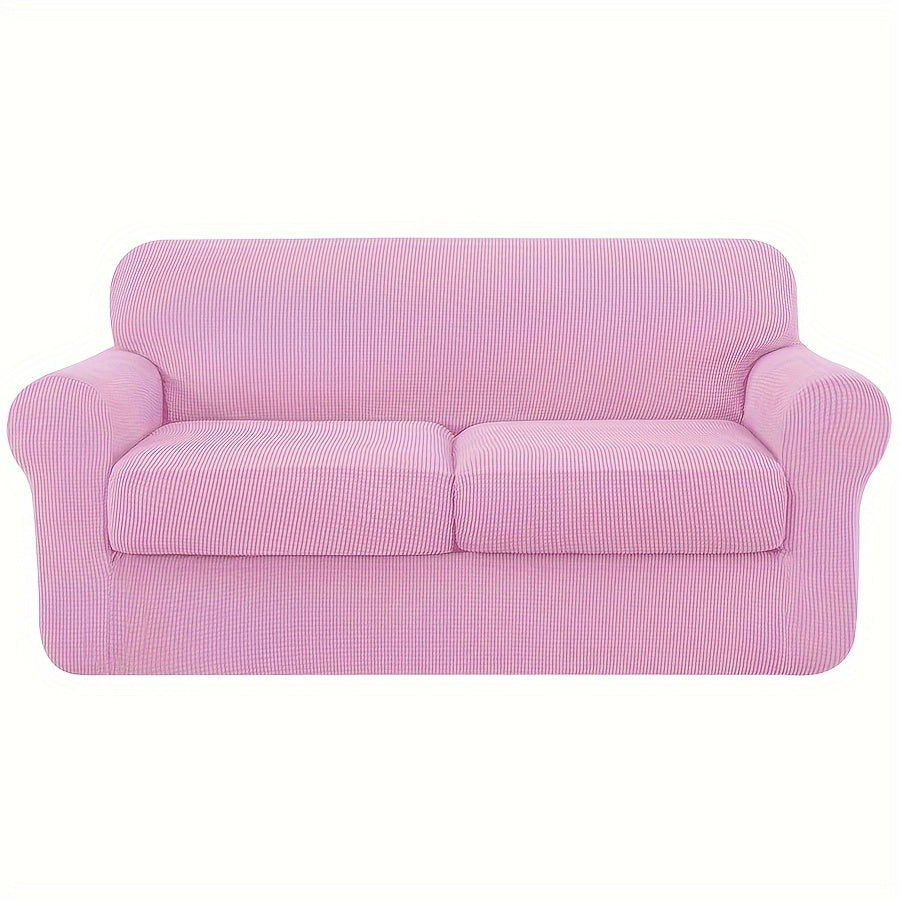 Soft sofa cover sets for bedroom, office, living room, or home decor. Available in 2, 3, or 4 piece sets. Stretchable and protective for couches and furniture.