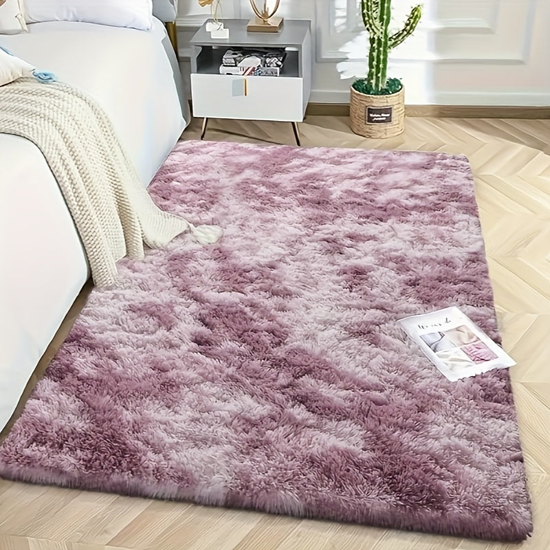 Plush and Cozy Area Rug for Living Room and Bedroom - Luxuriously Soft, Fluffy Polyester Carpet with Non-Slip Backing for Home Decor