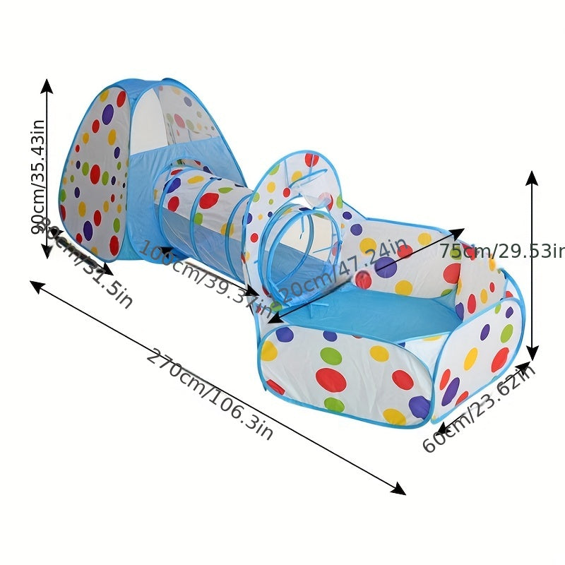 Детский портативный туннельный палатка с шариками для игры в помещении