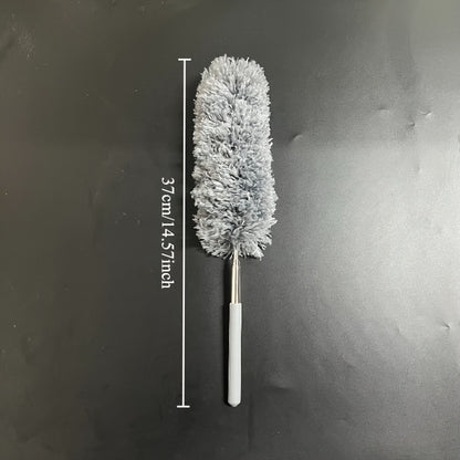 1 Extendable Microfiber Duster with 119.38cm Flexible Pole - Reusable & Washable, Ideal for Home & Garden, Dust Removal Tool|Bendable Head Design|Stainless Steel Pole