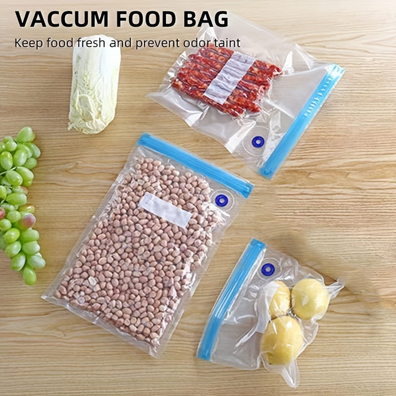 Keep your food fresh and extend its shelf life with these reusable food vacuum storage bags. Perfect for meal preparation or storage, these long-lasting vacuum sealed bags come in various sizes, including large, medium, and small. With a convenient