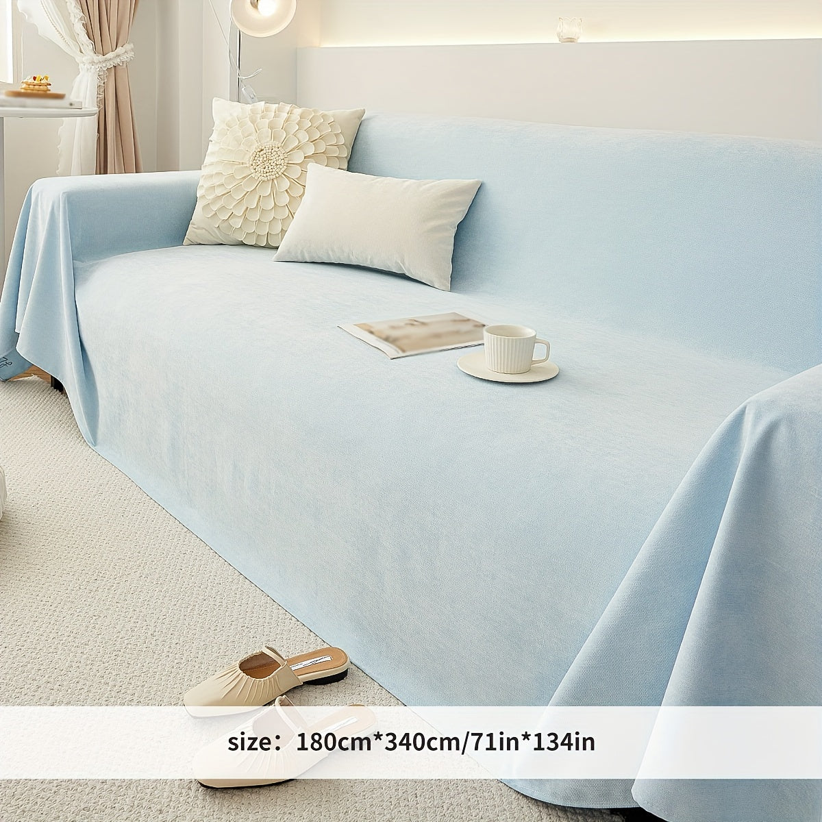 Durable Chenille Sofa Cover, ideal for Bedroom and Living Room, all-weather furniture protection.