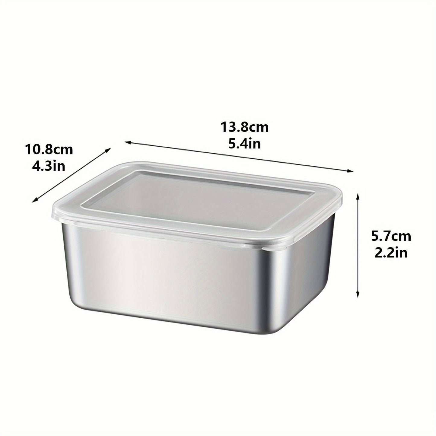 Stainless Steel Storage Container Set of 6, with Lids for Freshness - Ideal for Meal Prep, Meat, Fruit, Vegetables - Stackable and Reusable - Perfect for Kitchen Organization and Storage - Includes Kitchen Accessories