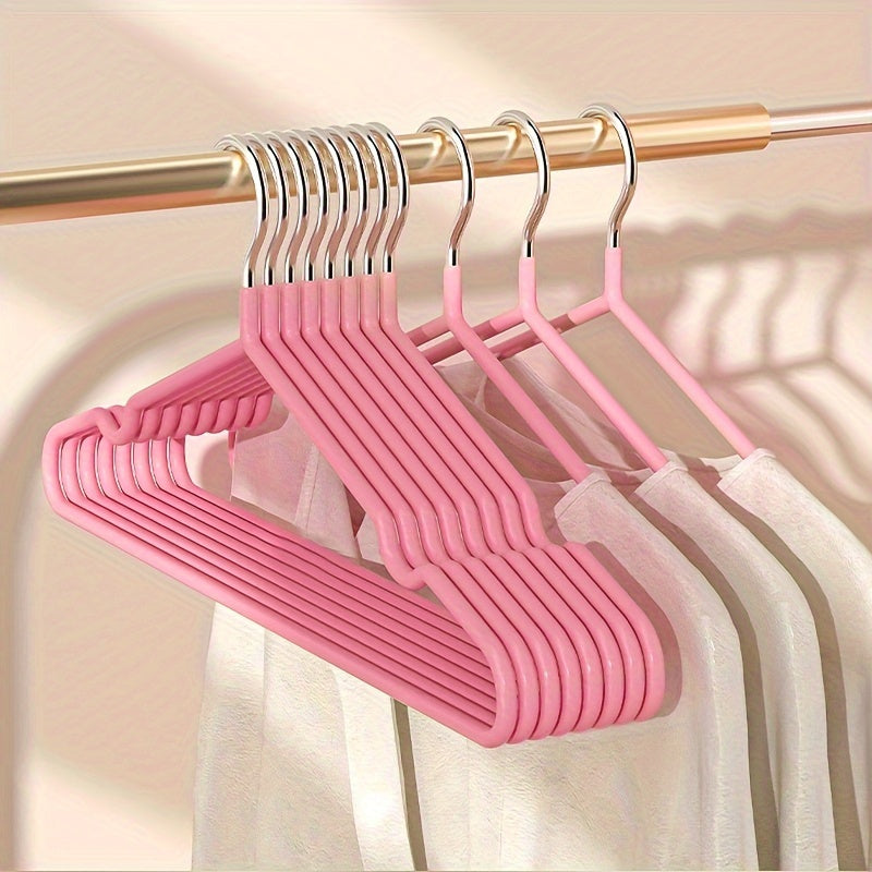 Durable Velvet Hangers in Pink & White - Non-Slip, Space-Saving Solution for Closet Organization and Retail Display