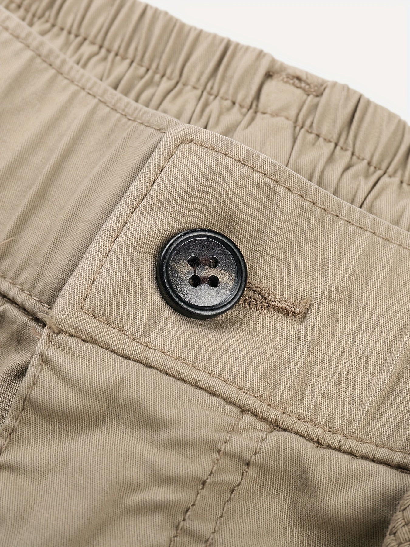 Men's spring and autumn American-style work pants with zipper, multi-pocket design, thin, comfortable, and breathable.