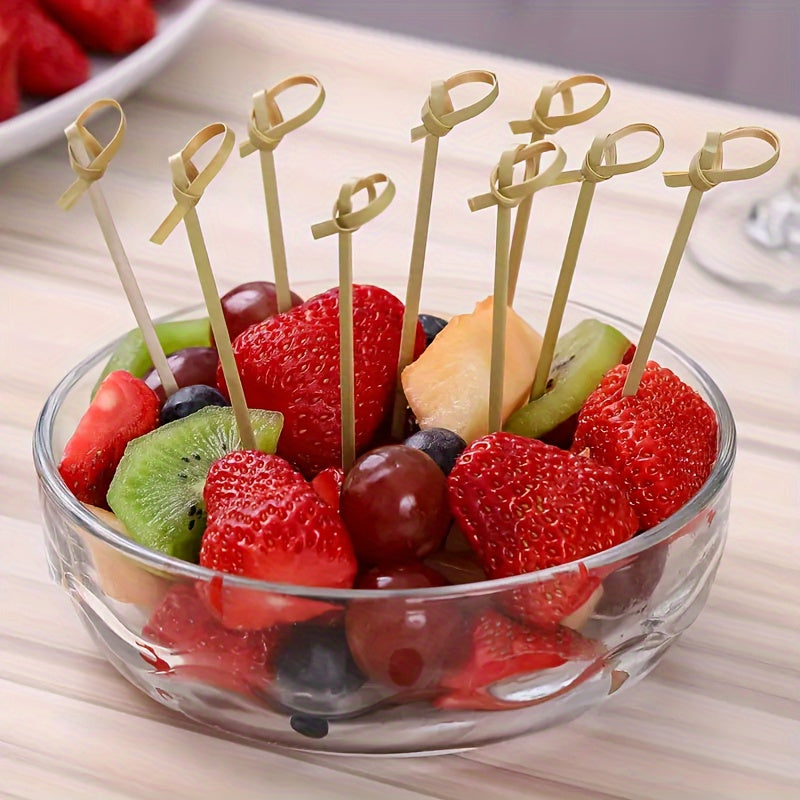 100 elegant 15.24 cm cocktail picks for appetizers, mini food items, beverages, fruits, charcuterie, and cocktail garnishes, perfect for parties.