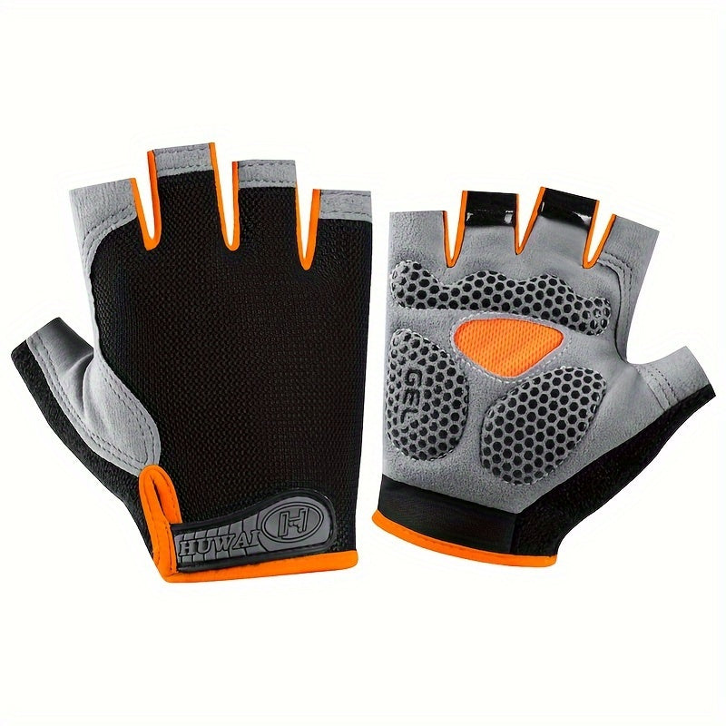 1 Pair of Ximax Half-Finger Fitness Gloves for Outdoor Sports, Non-Slip and Breathable