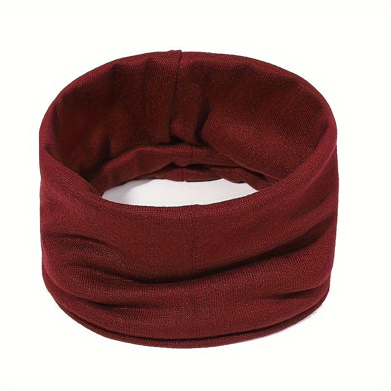 Knitted scarves for men and women to keep warm in autumn and winter with pullover neck sleeves.