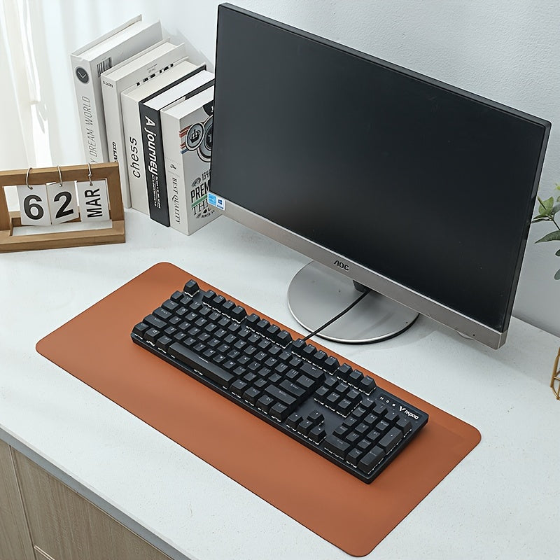 1 Non-slip PVC Faux Leather Desk Mat, Waterproof and Stain Resistant, Easy to Clean, Available in Multiple Colors for Office or Study Table.