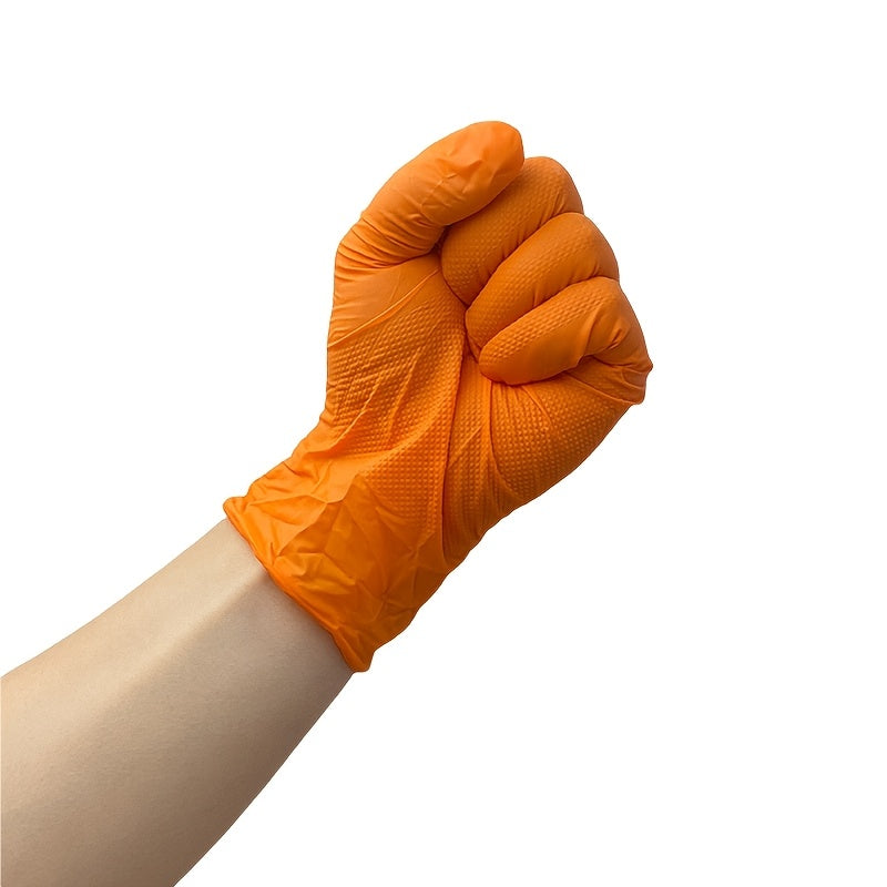 LHM offers a pack of 20/40/60 8mm Nitrile Gloves that are ambidextrous, waterproof, latex & PVC free. They are thick, durable, non-slip, lightweight, and feature a diamond texture. Perfect for household, pet care, industrial repair, outdoor, kitchen