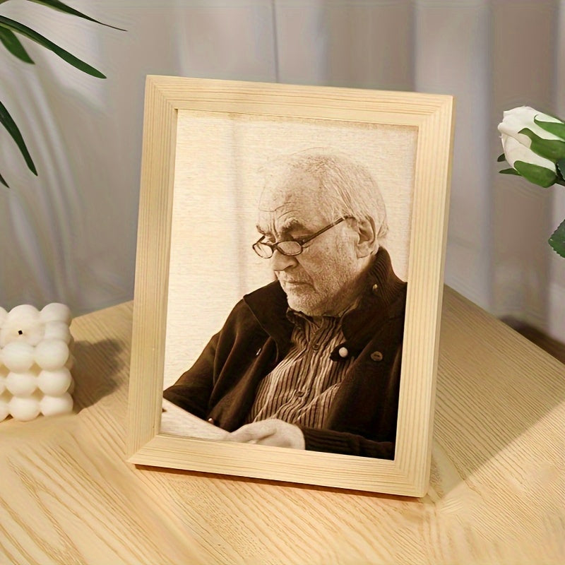 Custom Engraved Wooden Photo Frame: Personalized for Any Special Occasion - Ideal for Birthdays, Anniversaries, and Beyond