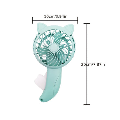 The WhimsyCat Manual Handheld Fan is a compact and portable personal cooling solution. Made of durable plastic, this cute cartoon-designed fan is perfect for use around the house. With no batteries required, you can enjoy a refreshing breeze wherever you