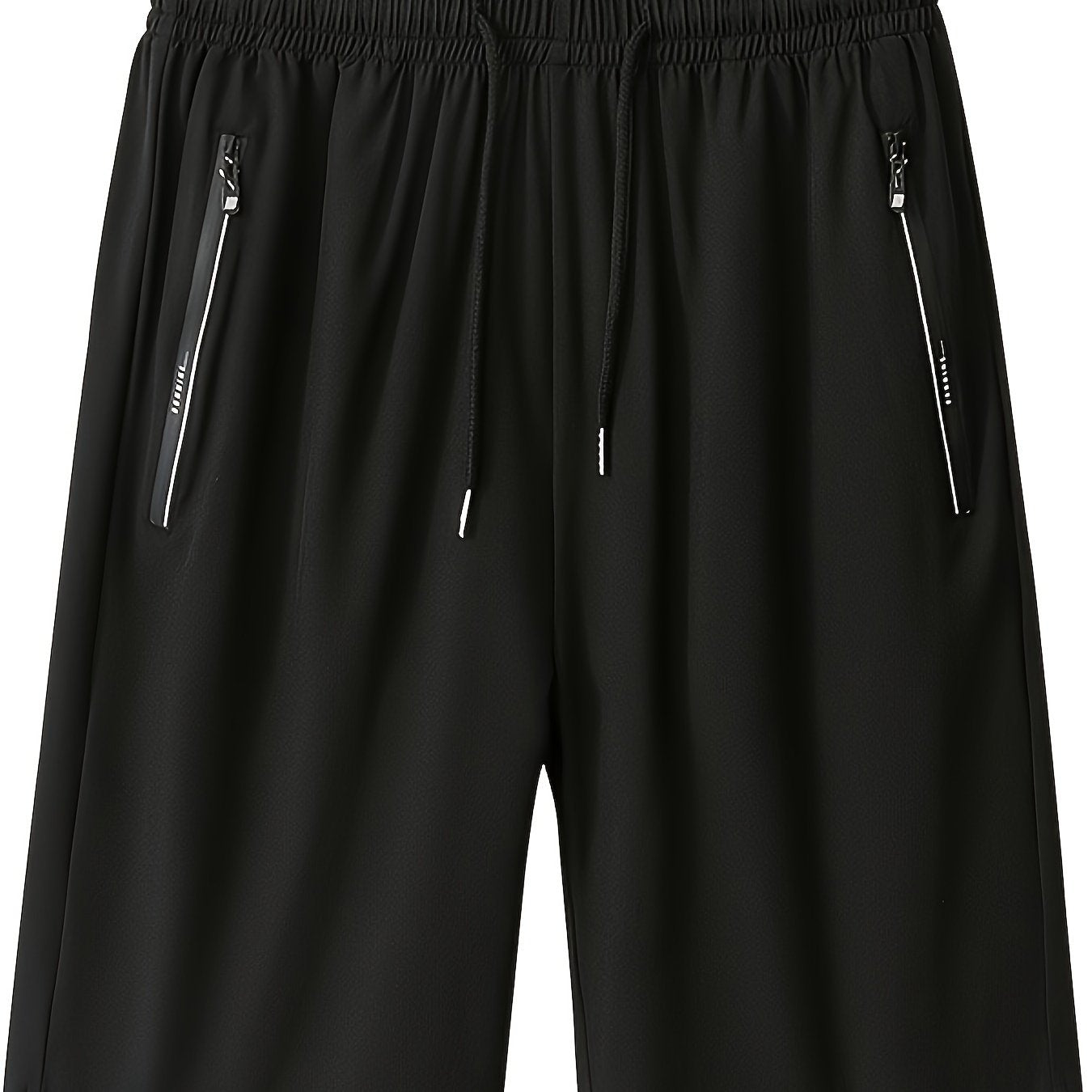 Men's summer shorts in solid color, made of breathable quick-dry polyester with pockets. Regular fit and lightweight woven fabric for casual sportswear.