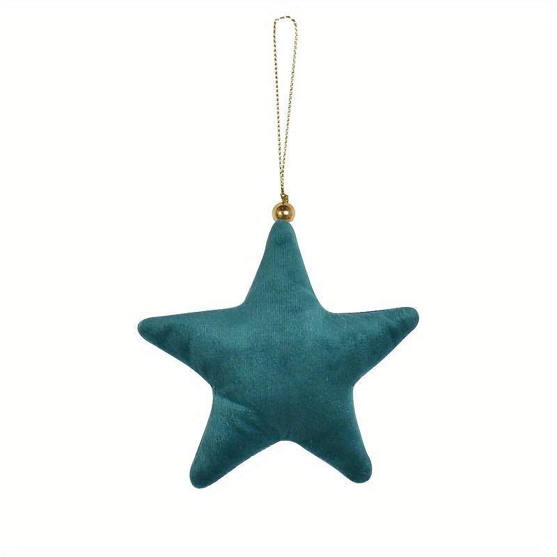 Classic velvet Christmas star ornament for decorating trees and homes.