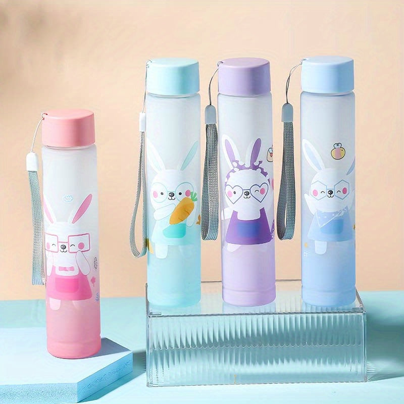 Cartoon animals sports water bottles in various sizes for outdoor activities and birthdays.