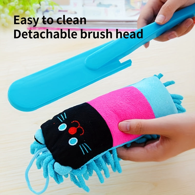 Washable Chenille Duster for Household Cleaning - Removes Ash and Dust from Desktop - Adorable Chicken Design - 1 Piece