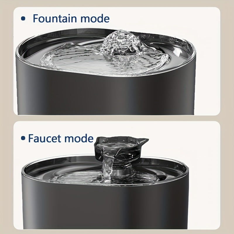 Cat Water Fountain with Ultra-Silent Pump, Fresh Filtered Water, Large Capacity, USB Powered, No Battery Needed.