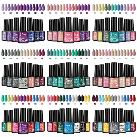 7-piece Nail Gel Polish Set for long-lasting, UV gel manicures.