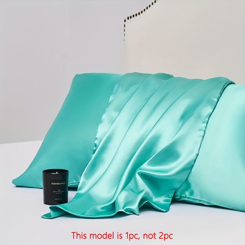 Upgrade your bedroom or living room sofa with a luxurious Soft Satin Pillowcase - Pillow insert not included. Enhance both comfort and style with this chic addition.