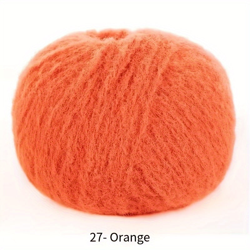 Soft velvet yarn roll made of skin-friendly nylon fiber, 40g mixed color, perfect for DIY hand-knitted plush items like dolls, scarves, blankets, hats, and small accessories.