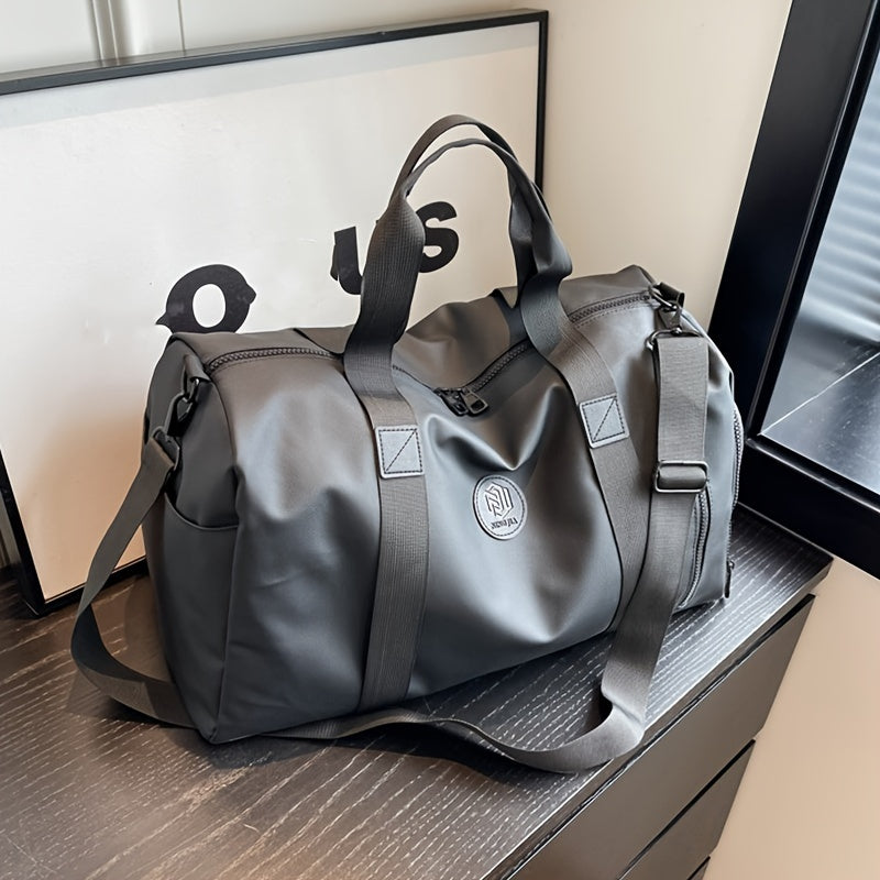 Men's Microfiber Leather Tote Bag, perfect for daily commuting with its large capacity.