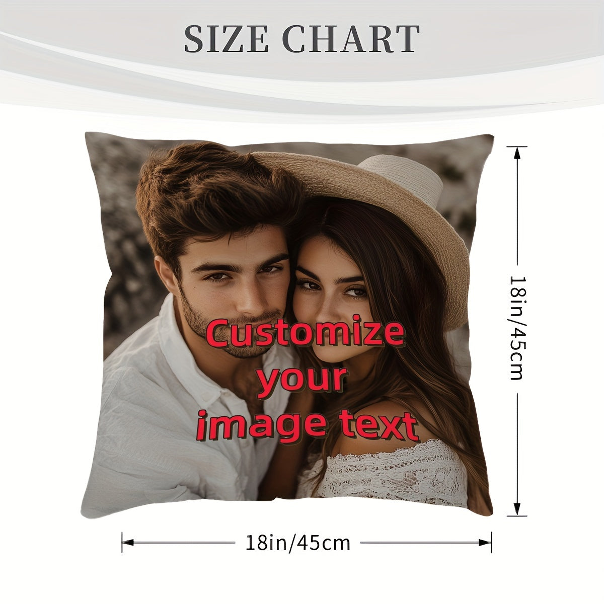 Customize your home decor with a personalized photo throw pillow cover made from high-quality short plush material. This single-sided printed cushion case is perfect for adding a personal touch to your car, sofa, bedroom, or any other space. Measuring