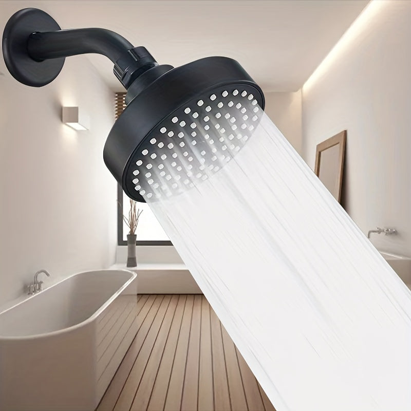 Powerful high-pressure shower head with strong spray stream, small silicone nozzles, and universal fit for all water flow showers.