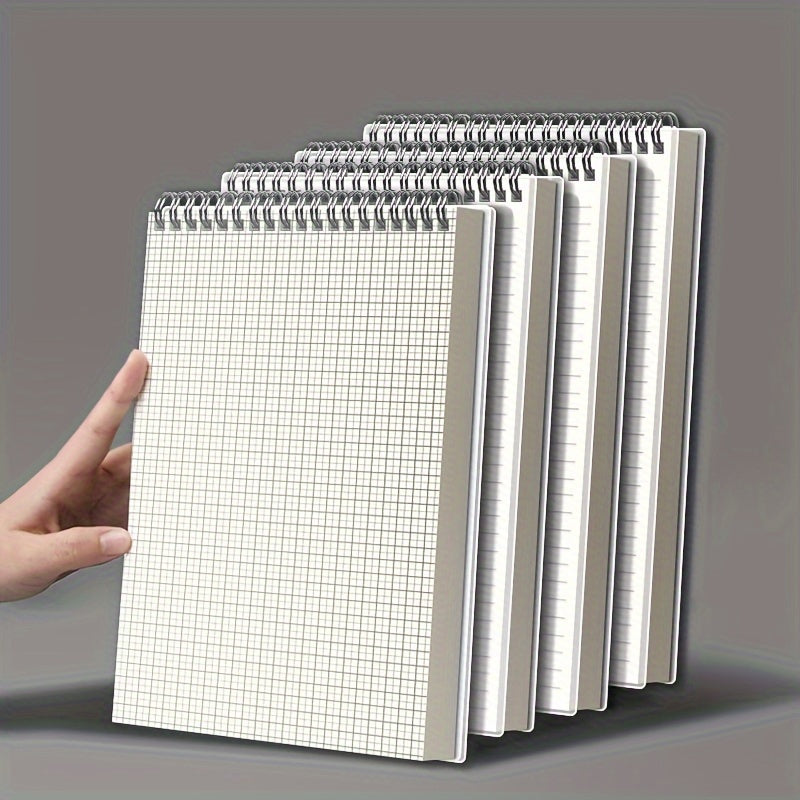 A5 Transparent Grid Coil Notebook ideal for high school students and office use.