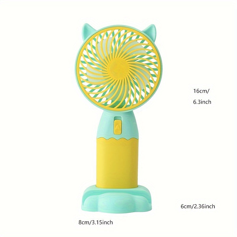 Portable Mini Fan - Rechargeable via USB, Convenient Handheld and Wearable Design for Both Men and Women - Perfect for Office, Outdoor Activities, Traveling, and Camping